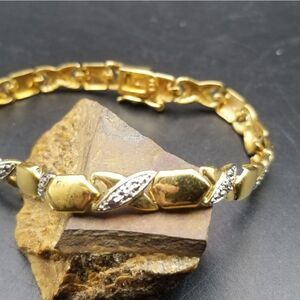 925 X crystal tennis bracelet B731